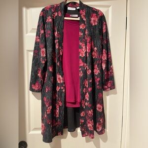 Susan Graver duster with tank top